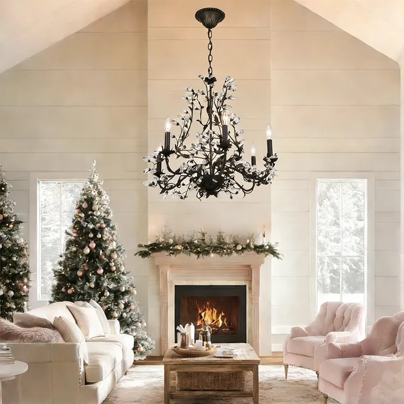 Traditionel jern blomsterlampe