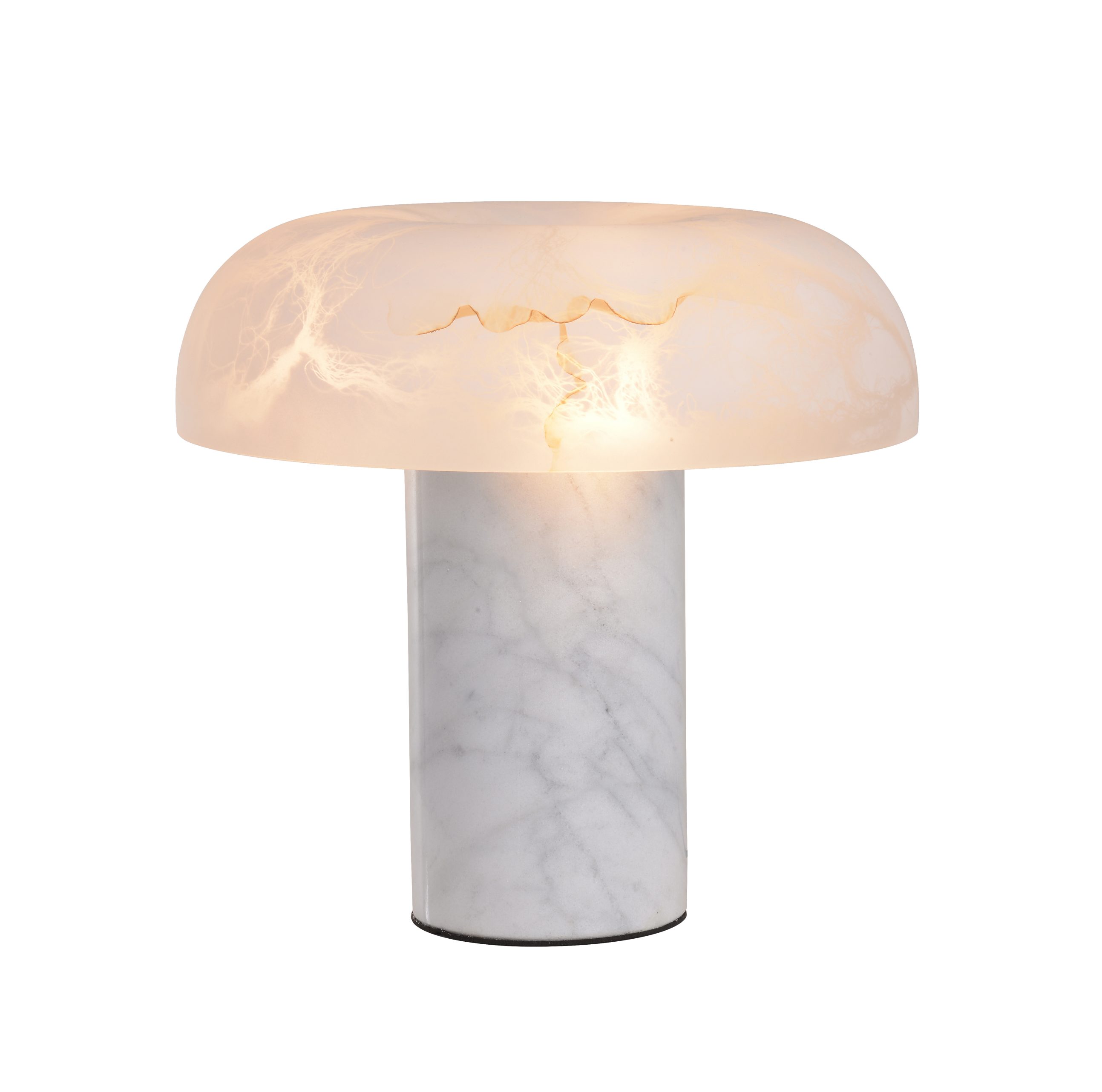 Dekorativ champignon alabast bordlampe