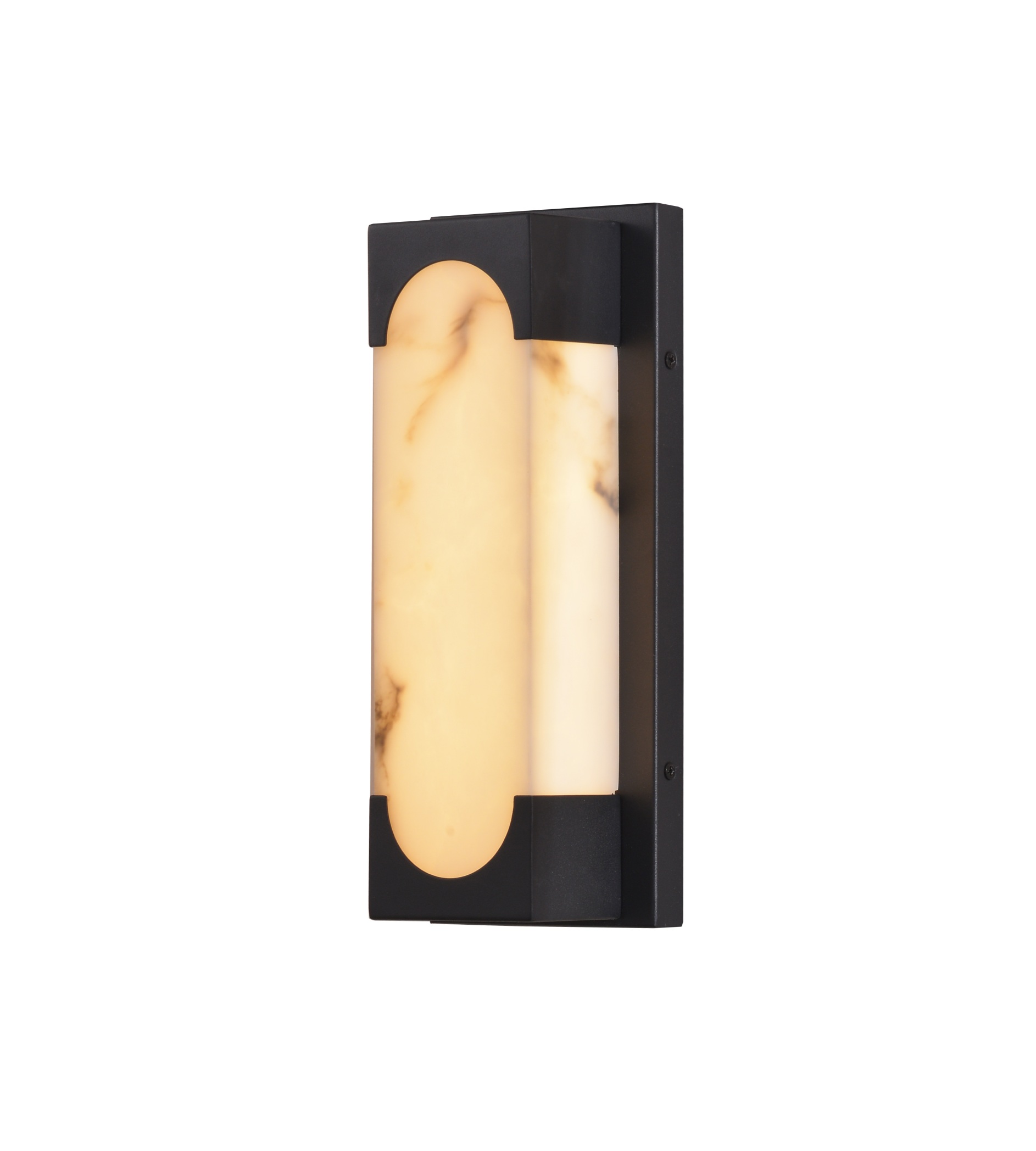 Moderne imiteret rektangulær Alabaster Shade Wall Sconce